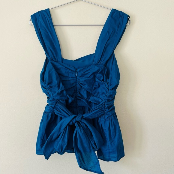 Express Sleeveless Peplum blue Top blouse - Picture 4 of 6